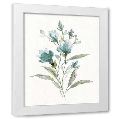 Linen Botanical IV White Modern Wood Framed Art Print by Robinson, Carol
