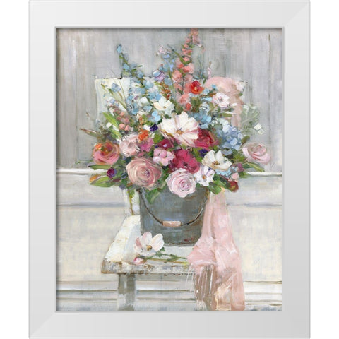 Sit Down for a Spell White Modern Wood Framed Art Print by Swatland, Sally