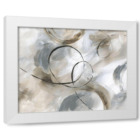 Allegro White Modern Wood Framed Art Print by Nan