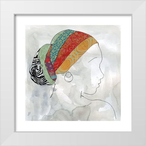 Portrait of Africa I White Modern Wood Framed Art Print by Robinson, Carol