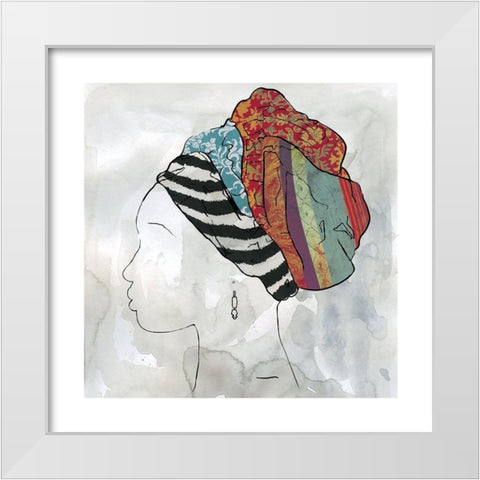 Portrait of Africa II White Modern Wood Framed Art Print by Robinson, Carol