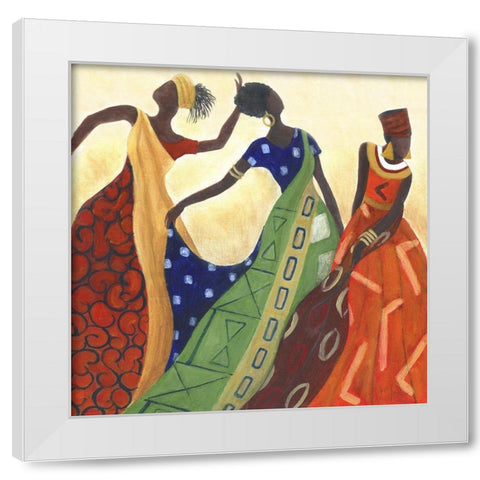 Women of Marrakesh I White Modern Wood Framed Art Print by Tava Studios