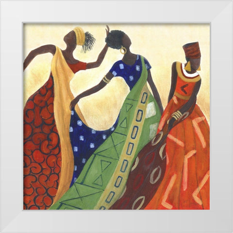 Women of Marrakesh I White Modern Wood Framed Art Print by Tava Studios