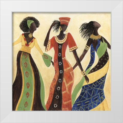 Women of Marrakesh II White Modern Wood Framed Art Print by Tava Studios