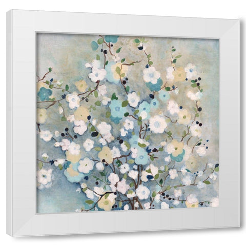 Summer At The Lake White Modern Wood Framed Art Print by Tava Studios