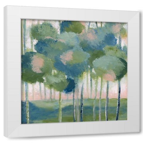 Shady Grove White Modern Wood Framed Art Print by Tava Studios