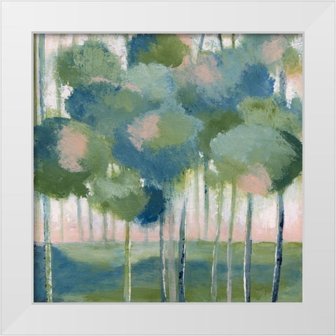 Shady Grove White Modern Wood Framed Art Print by Tava Studios