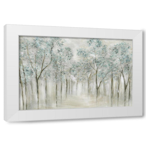 Neutral Spring White Modern Wood Framed Art Print by Tava Studios