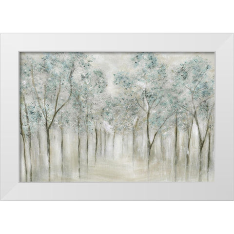 Neutral Spring White Modern Wood Framed Art Print by Tava Studios