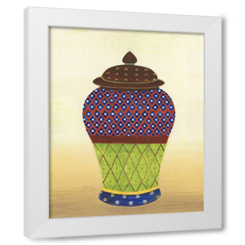 Marrakesh Urn I White Modern Wood Framed Art Print by Tava Studios