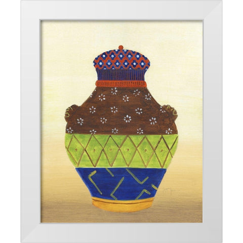 Marrakesh Urn II White Modern Wood Framed Art Print by Tava Studios