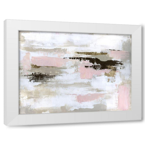 Desert Rose White Modern Wood Framed Art Print by Tava Studios