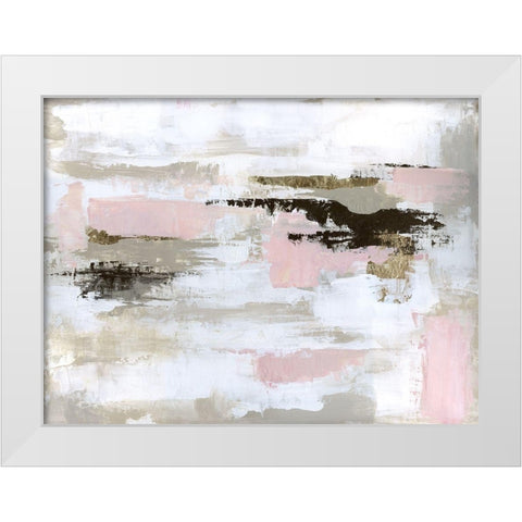 Desert Rose White Modern Wood Framed Art Print by Tava Studios