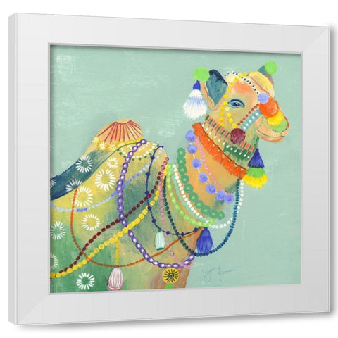 Pushkar Fair I White Modern Wood Framed Art Print by Tava Studios