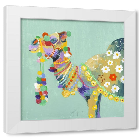 Pushkar Fair II White Modern Wood Framed Art Print by Tava Studios