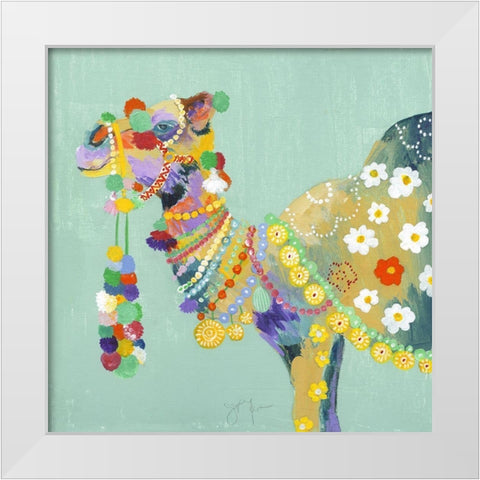 Pushkar Fair II White Modern Wood Framed Art Print by Tava Studios