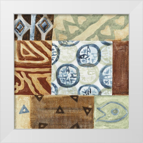 Patterns of Africa I White Modern Wood Framed Art Print by Tava Studios