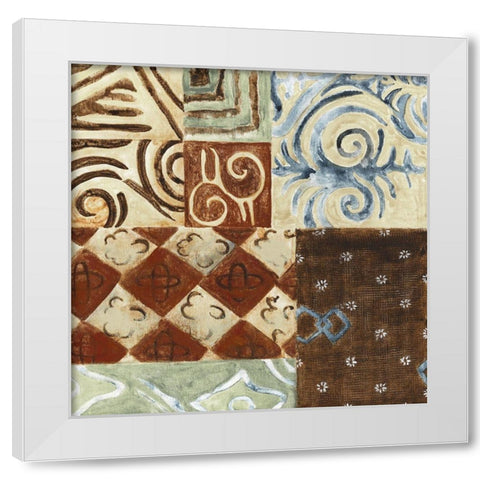Patterns of Africa II White Modern Wood Framed Art Print by Tava Studios