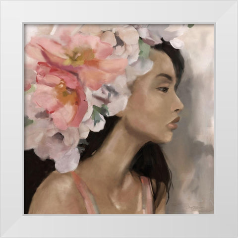 Flower Crown White Modern Wood Framed Art Print by Robinson, Carol