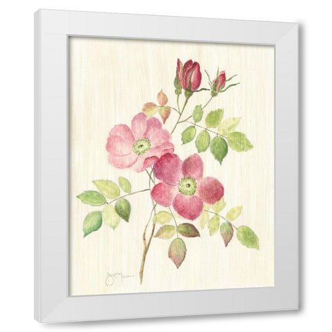Dusty Rose I White Modern Wood Framed Art Print by Tava Studios