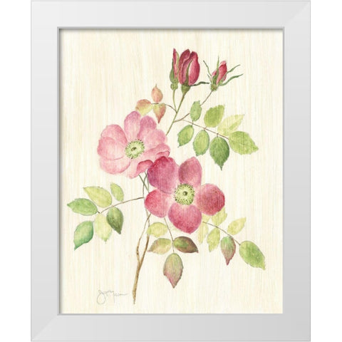 Dusty Rose I White Modern Wood Framed Art Print by Tava Studios