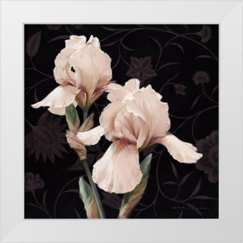 Iris Elegante White Modern Wood Framed Art Print by Levashov, Igor