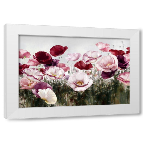 Royal Poppy White Modern Wood Framed Art Print by Levashov, Igor