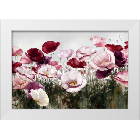 Royal Poppy White Modern Wood Framed Art Print by Levashov, Igor