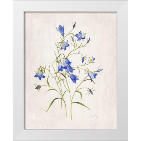 Blue Botanical I White Modern Wood Framed Art Print by Tava Studios