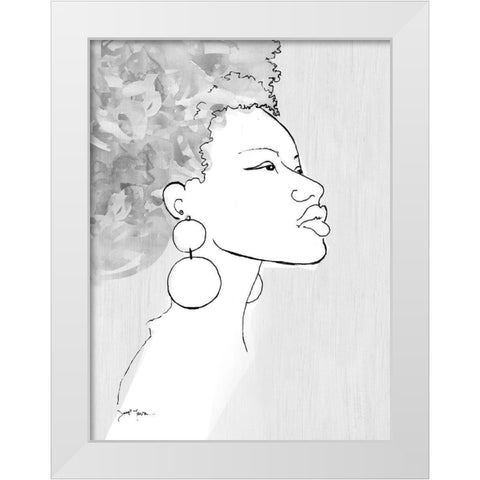 Born This Way White Modern Wood Framed Art Print by Tava Studios