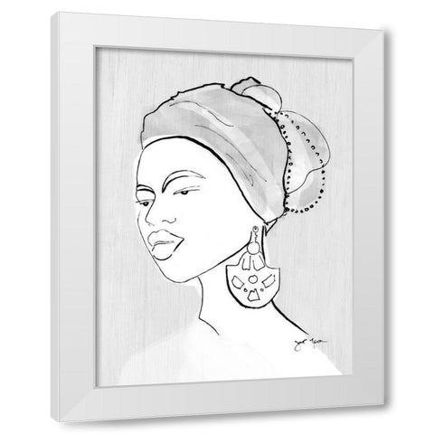 Wonderous Woman White Modern Wood Framed Art Print by Tava Studios