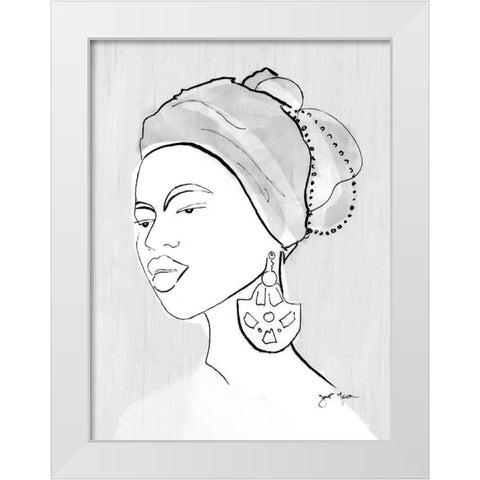 Wonderous Woman White Modern Wood Framed Art Print by Tava Studios