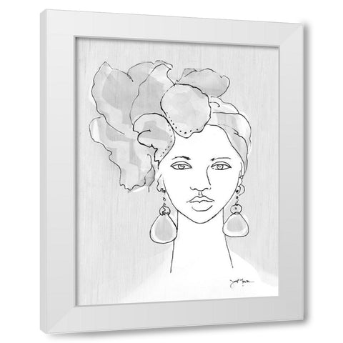 Flawless White Modern Wood Framed Art Print by Tava Studios