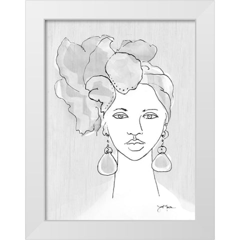 Flawless White Modern Wood Framed Art Print by Tava Studios