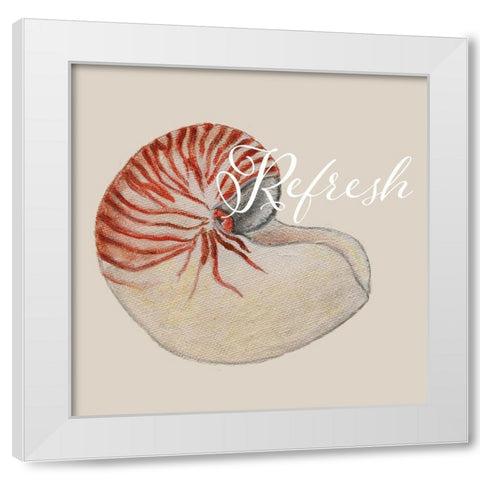 Refresh White Modern Wood Framed Art Print by Tava Studios