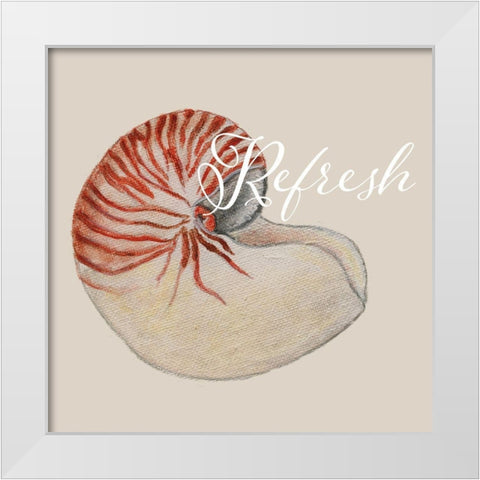 Refresh White Modern Wood Framed Art Print by Tava Studios