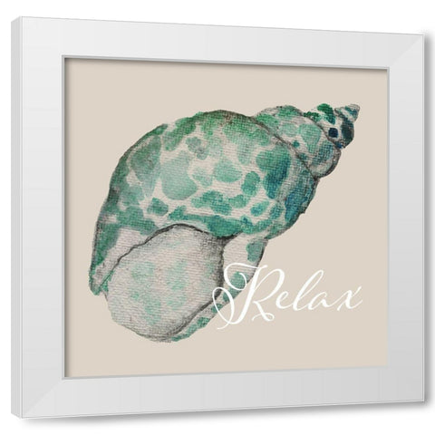 Relax White Modern Wood Framed Art Print by Tava Studios