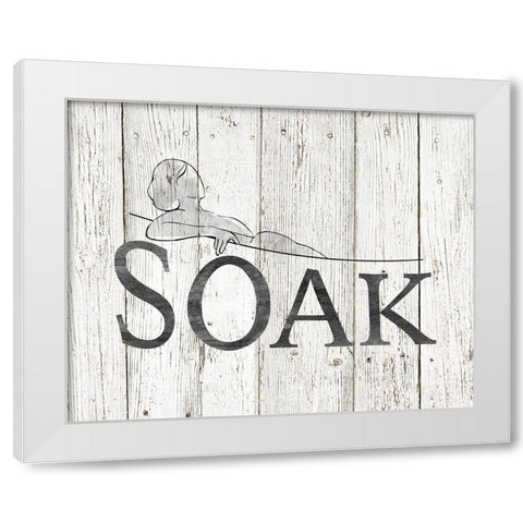 Contemporary Soak White Modern Wood Framed Art Print by Tava Studios