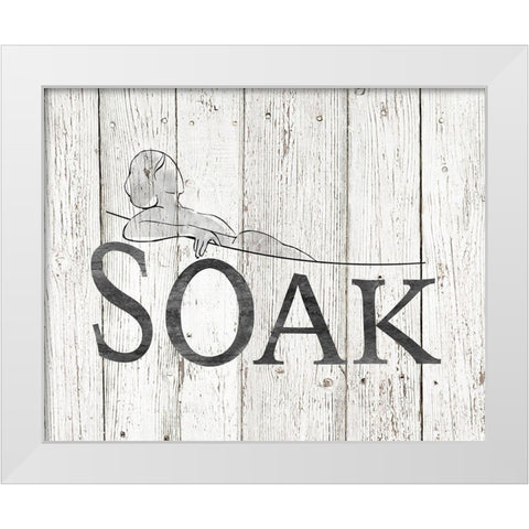 Contemporary Soak White Modern Wood Framed Art Print by Tava Studios
