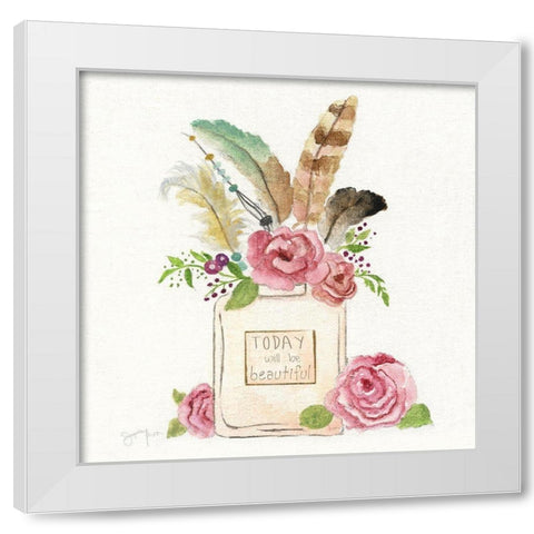 Boho Bouquet I White Modern Wood Framed Art Print by Tava Studios