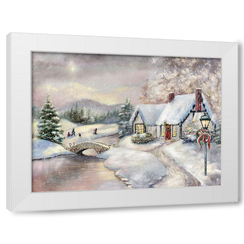 Twilight Magic White Modern Wood Framed Art Print by Brooks, Donna
