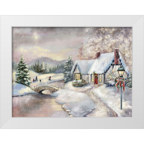 Twilight Magic White Modern Wood Framed Art Print by Brooks, Donna