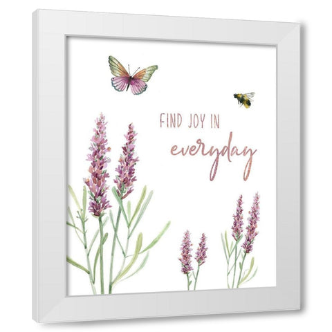 Find Joy White Modern Wood Framed Art Print by Robinson, Carol