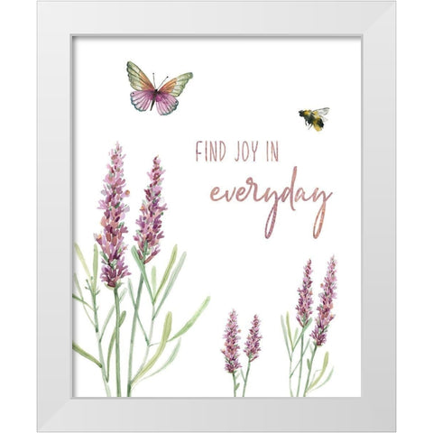 Find Joy White Modern Wood Framed Art Print by Robinson, Carol