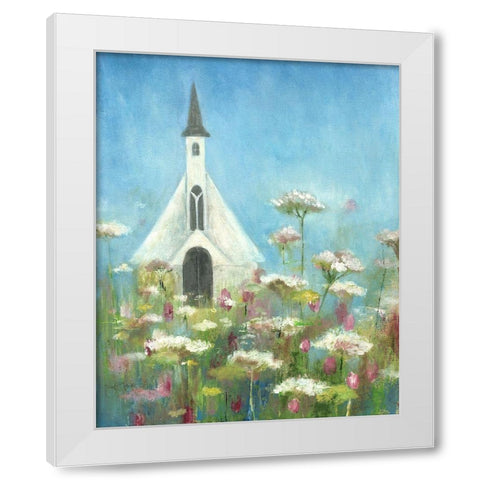 Country Church I White Modern Wood Framed Art Print by Tava Studios