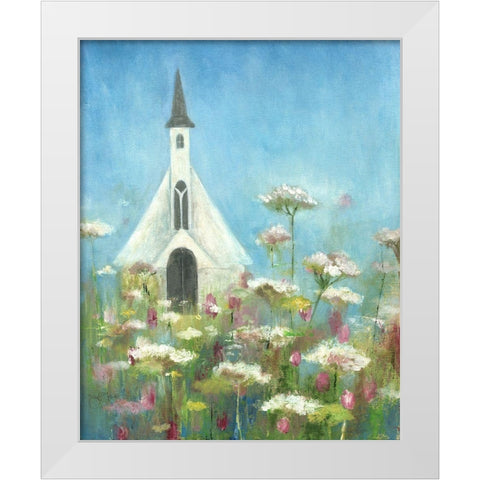 Country Church I White Modern Wood Framed Art Print by Tava Studios