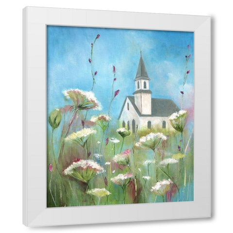 Country Church II White Modern Wood Framed Art Print by Tava Studios