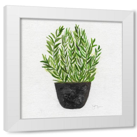 Herb Garden II White Modern Wood Framed Art Print by Tava Studios