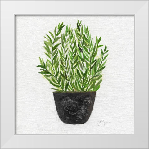 Herb Garden II White Modern Wood Framed Art Print by Tava Studios