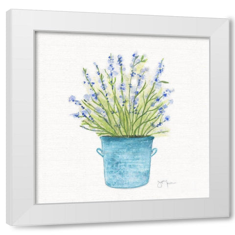 Herbes en Pot I White Modern Wood Framed Art Print by Tava Studios